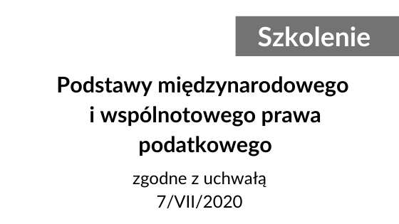 Egzamin ustny na dp> Podstawy międzynarodowego prawa podatkowego