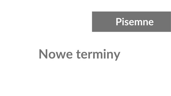 Informacja o egzaminach pisemnych na dp